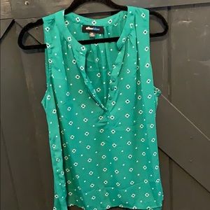 Green sleeveless blouse by AliceBlue. L-XL